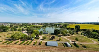 Vue aérienne du camping