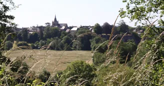 Vue sur Fresnay-sur-Sarthe depuis le Coteau des Vignes Vue sur Fresnay-sur-Sarthe depuis le Coteau des Vignes