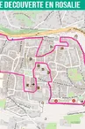 Plan du circuit de visite de Langres en rosalie
